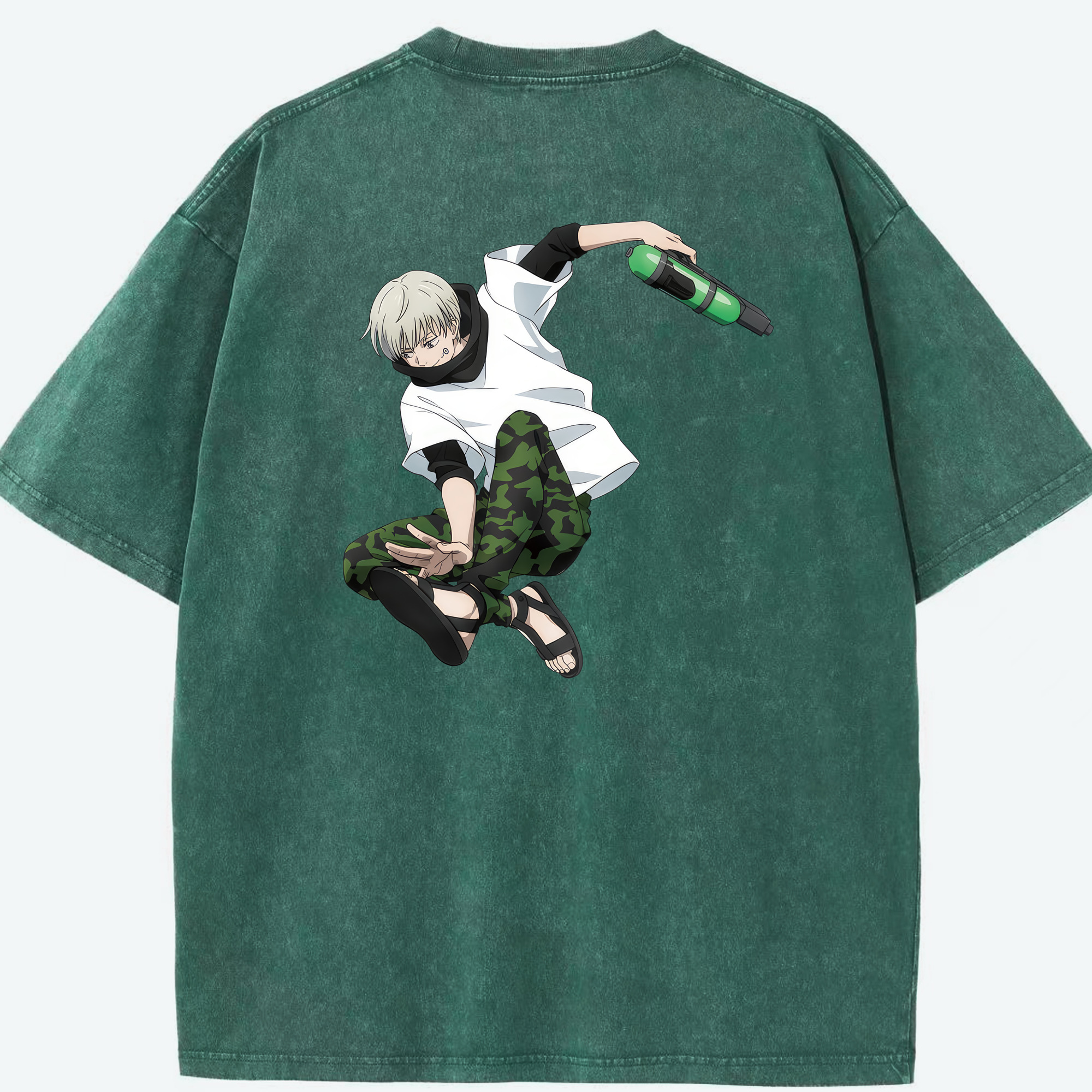 （画像用） 呪術廻戦 Jujutsu Kaisen 綿100% ヴィンテージ風 半袖Tシャツ（背面プリント）